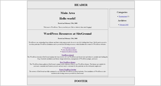 thème wordpress de base