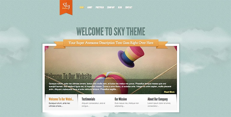 sky theme