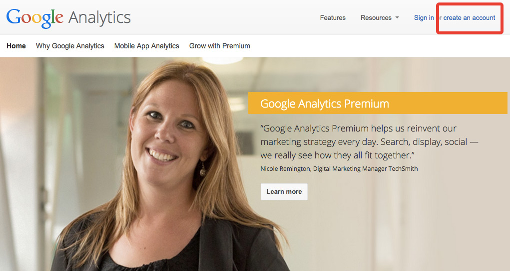 accueil google analytics