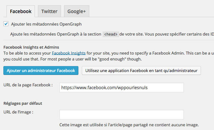 wordpress seo onglet facebook