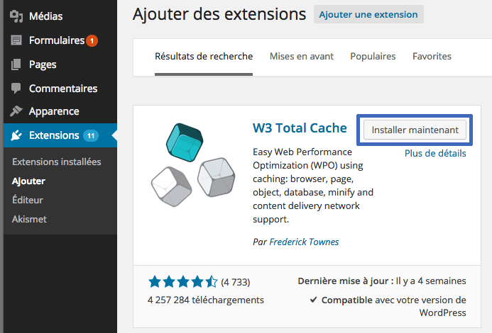 installer-w3totalcache