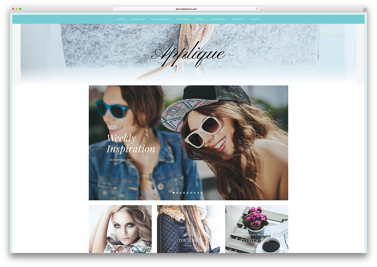 applique – thème WordPress de blog de mode simple