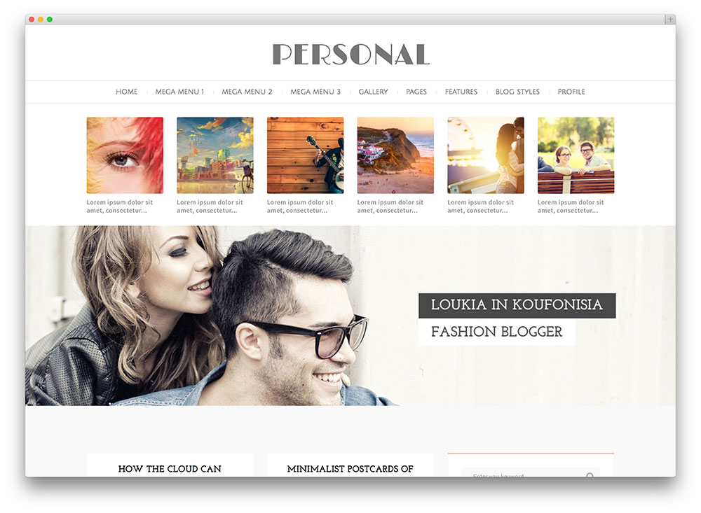 Personal - thème de blog multifonction