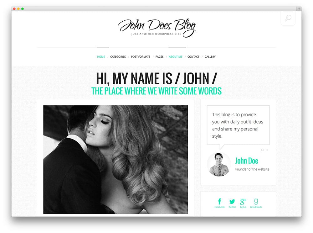 John Doe’s Blog - modèle de blog personnel