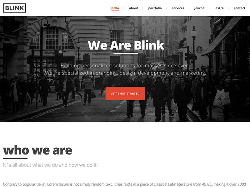 blink theme wordpress