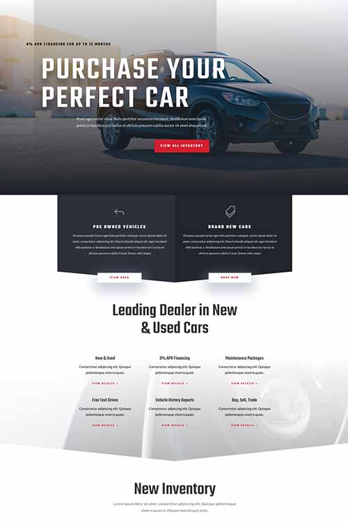 divi theme for car dealer