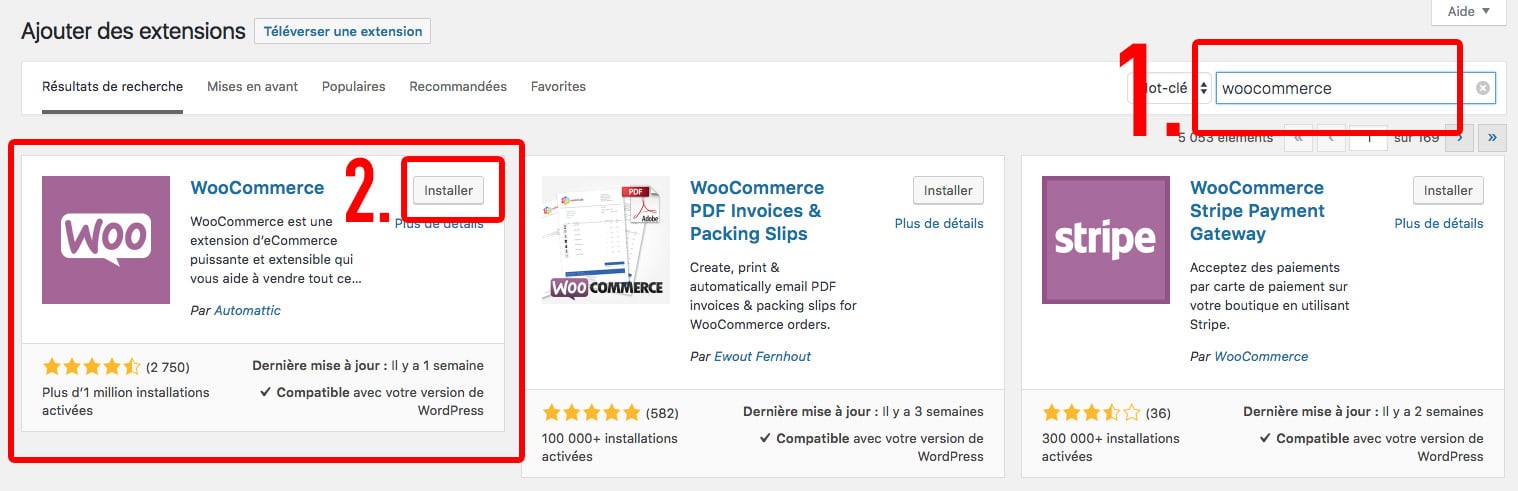 installer WooCommerce