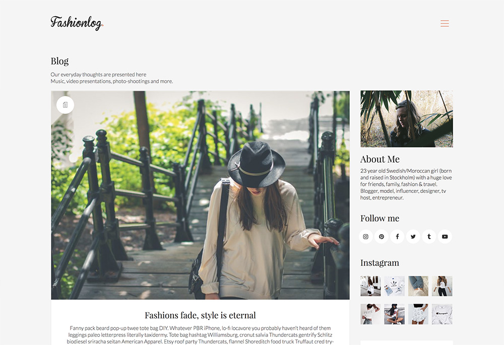 WordPress Personal Blog Theme