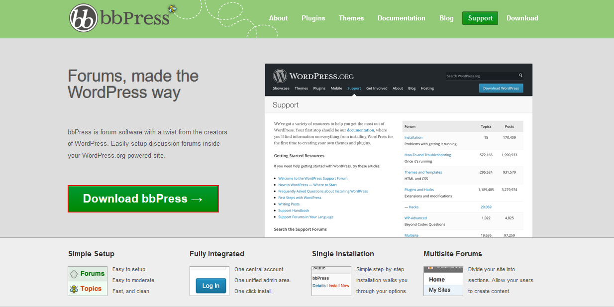 Téléchargement de bbPress