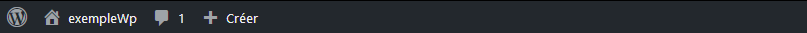 Barre outils WordPress