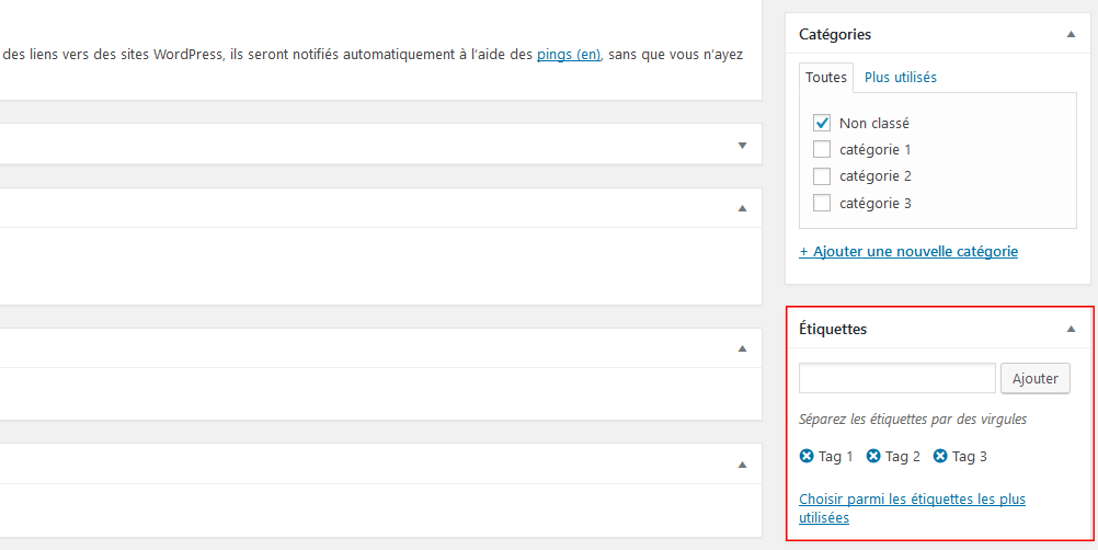 Les tags dans WordPress