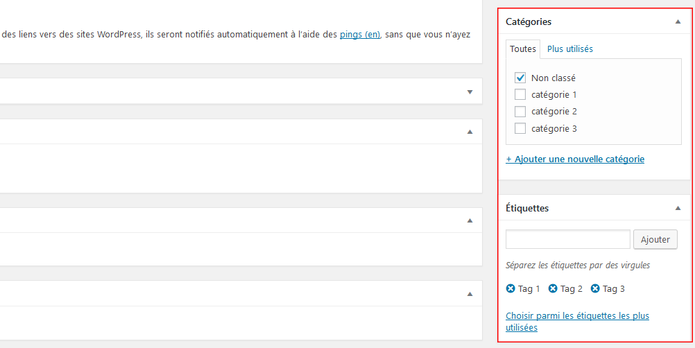 Les taxonomies dans WordPress