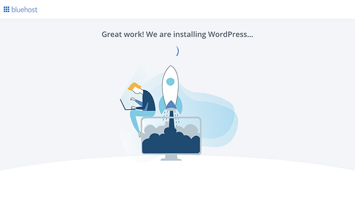 bluehost finishing installation