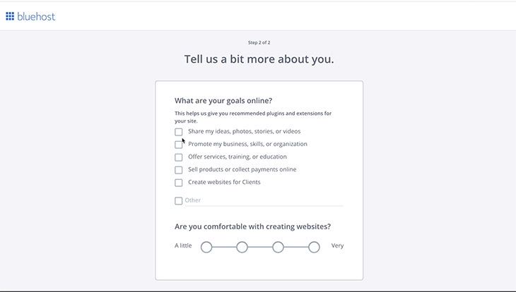 bluehost installation wordpress 02