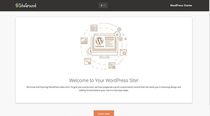 SiteGround bienvenue WordPress