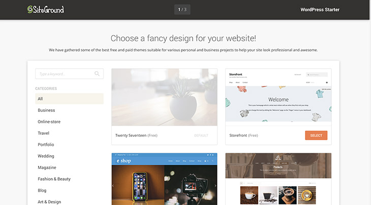 Siteground WordPress theme