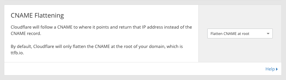 cname flattening CLoudflare