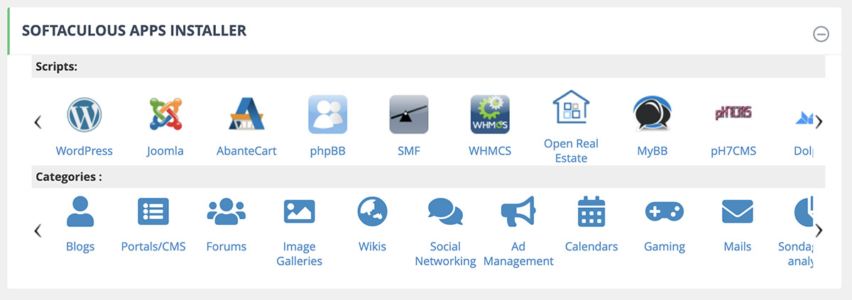 cPanel Softaculous
