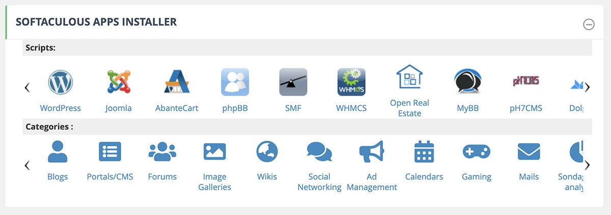cPanel Softaculous